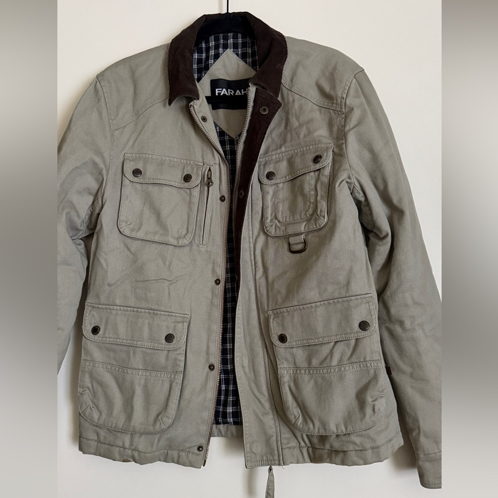 Farah Men's Tan Military Jacket